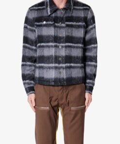 Brushed Flannel Jacket - Black/Grey