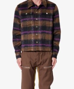 Brushed Flannel Jacket - Brown