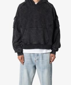 Cargo Pocket Hoodie - Charcoal Grey