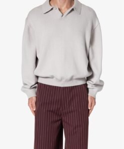 Collared Sweater - Light Grey