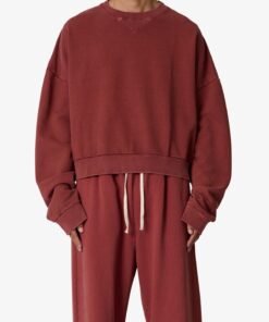 Cropped Crewneck - Rust