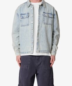 Denim Shirt Jacket - Light Blue